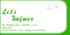 lili hafner business card